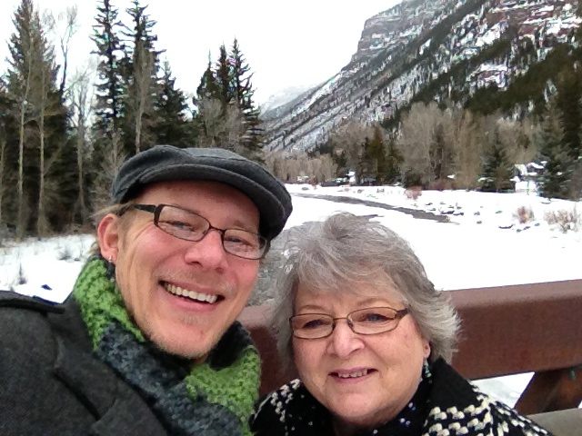 Mom and I on the footbridge in Redstone, CO overlooking the Crystal Creek.